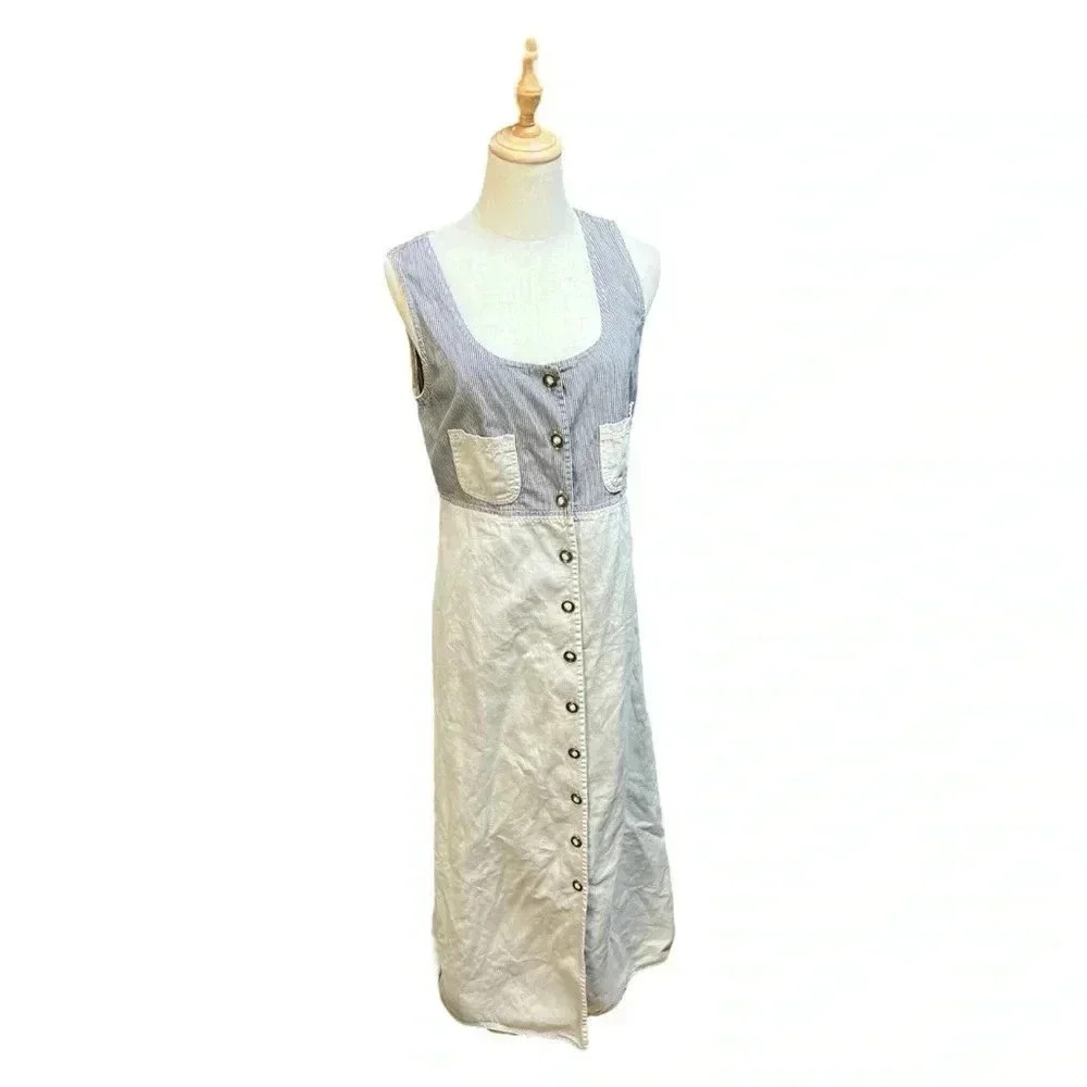 Nina Piccalino Vintage Sleeveless Button Down Dress Size 10